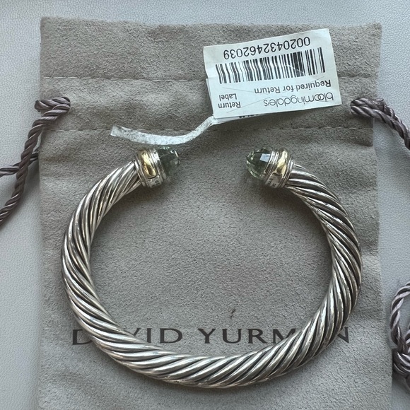 Cable Classics Bracelet in Sterling Silver with Prasiolite and 14K Yellow Gold - Picture 6 of 10